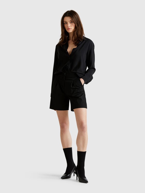 Bermuda en coton stretch Femme