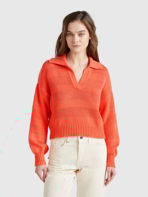 Pull polo 100% coton Femme
