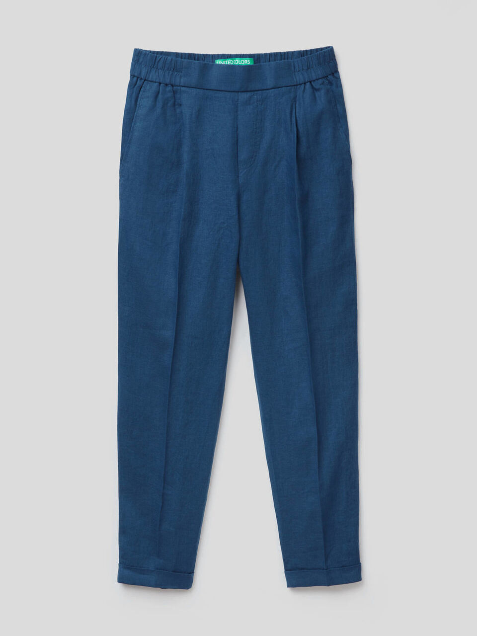Pantalon cropped 100% lin image number 1