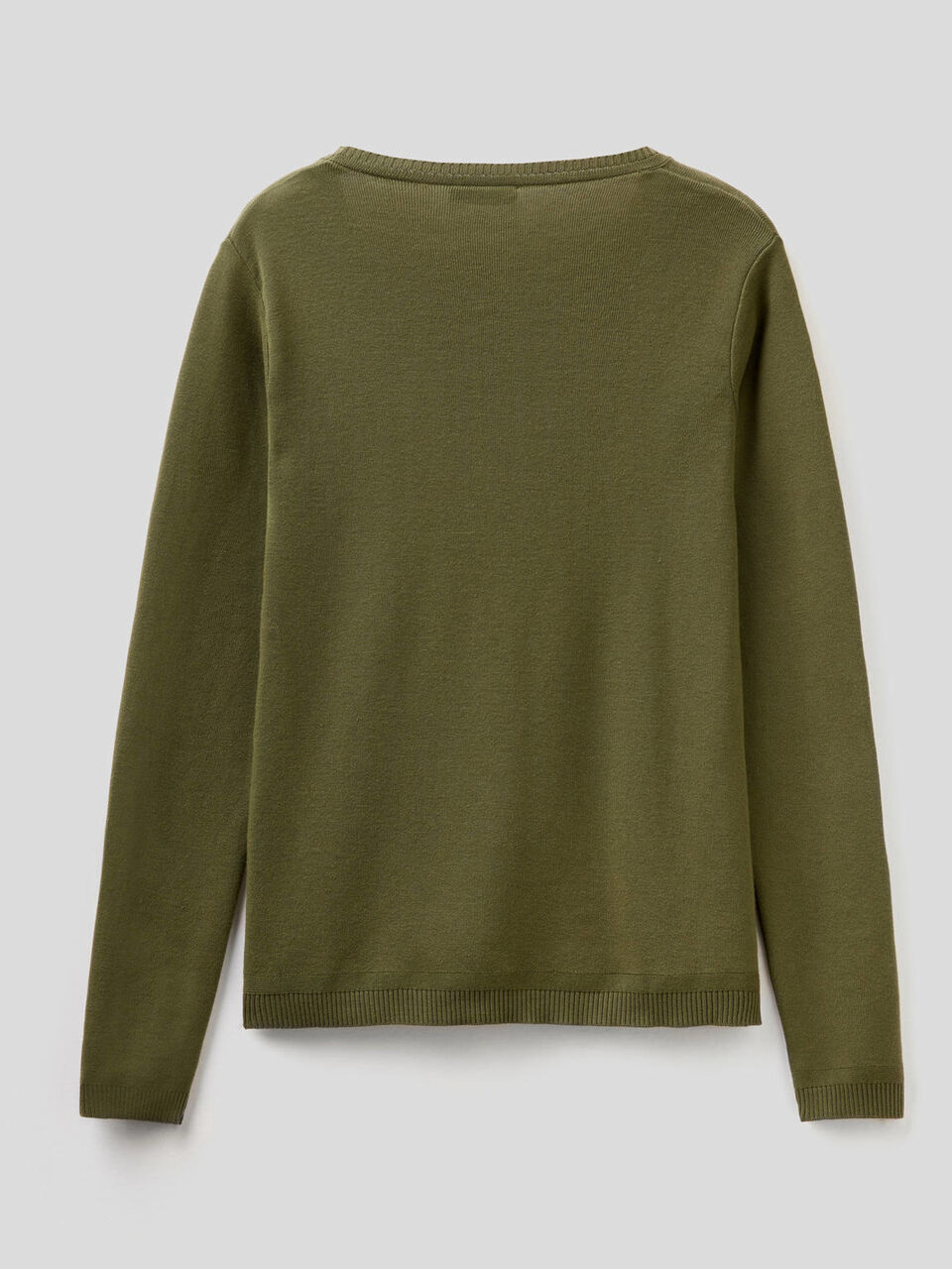 Pull col rond en pur coton image number 2