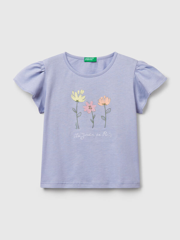 T-shirt avec imprimé et broderie Filles