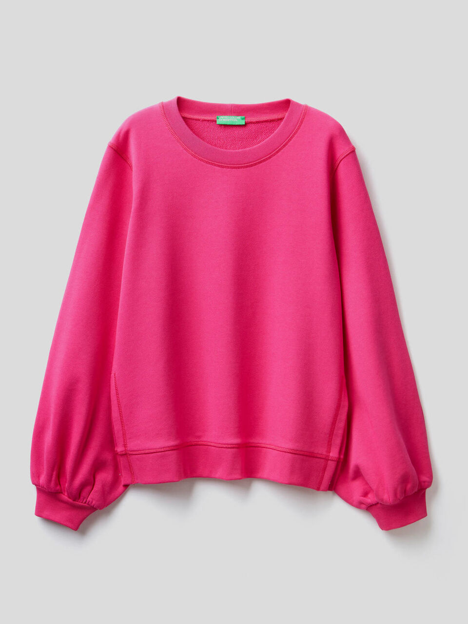 Sweat en coton avec manches bouffantes image number 1