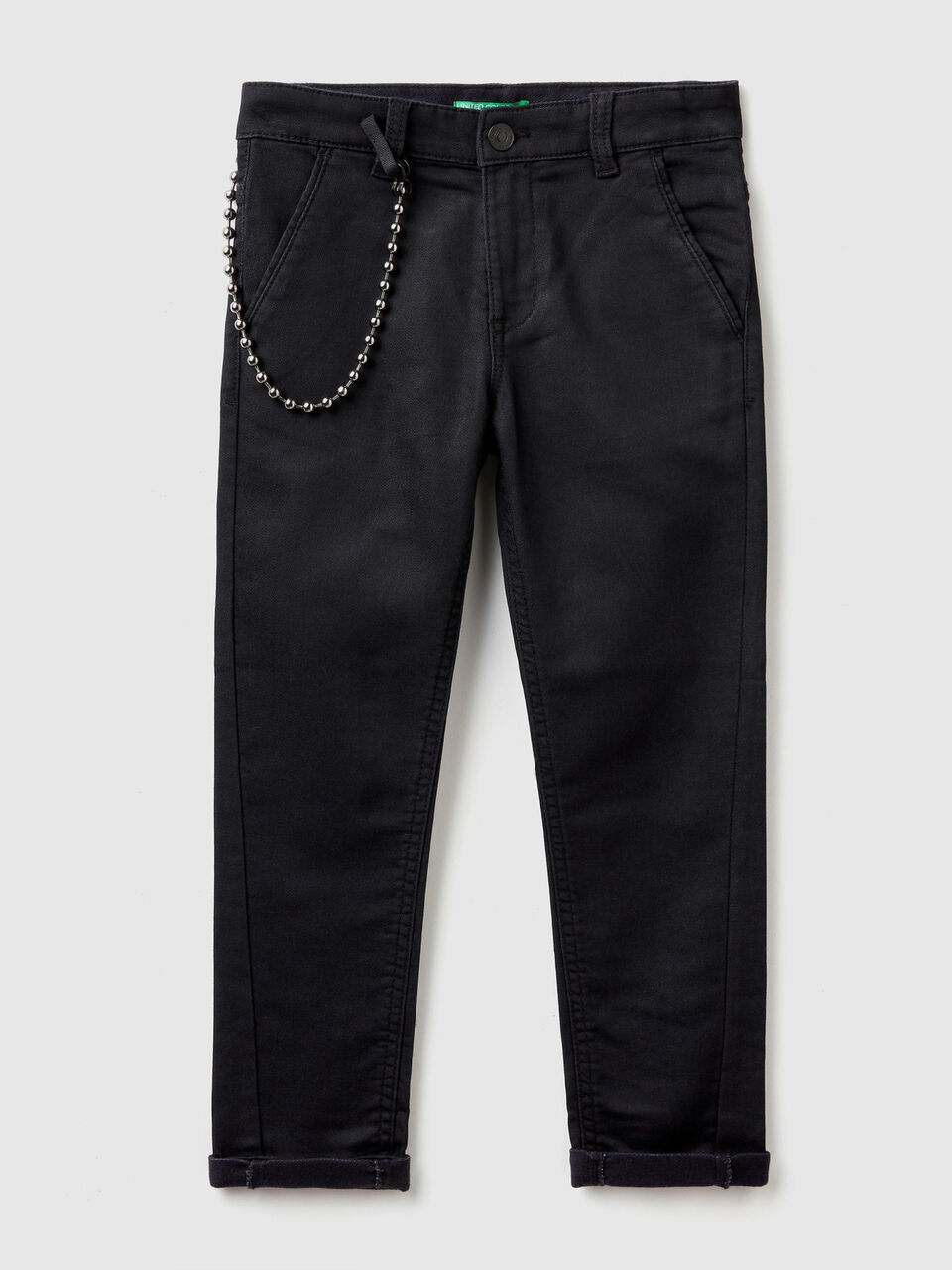 Pantalon coupe slim avec chaine image number 1