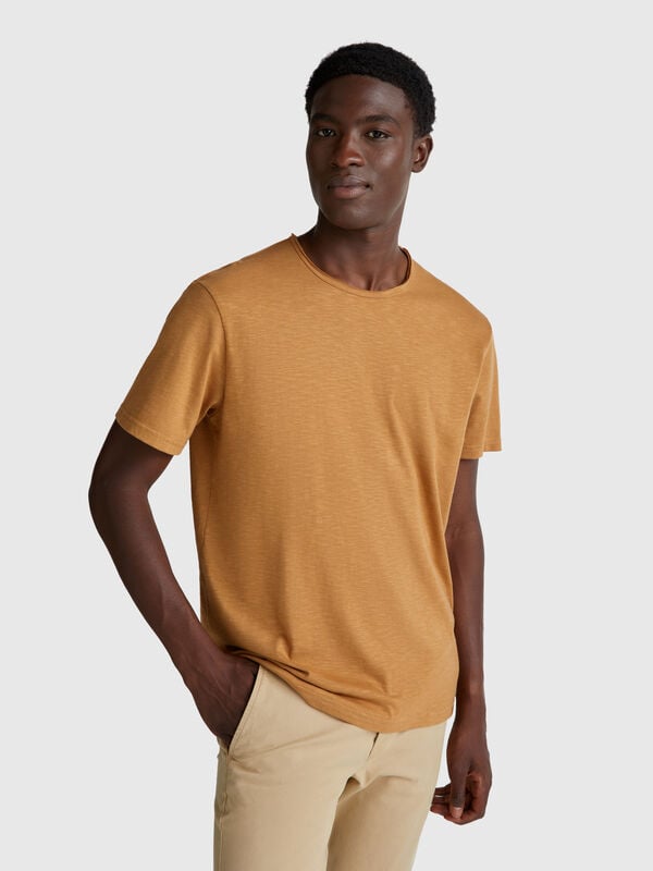 T-shirt en coton flammé Homme