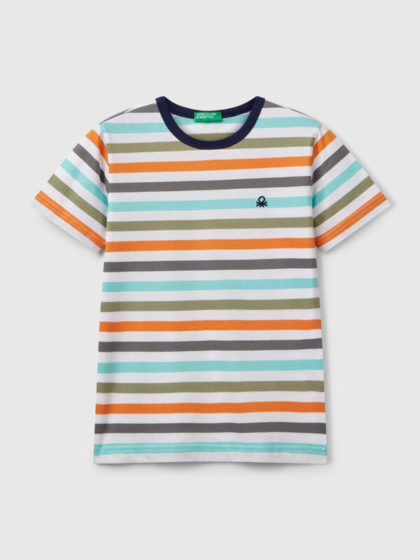 T-shirt rayé 100% coton Garçon