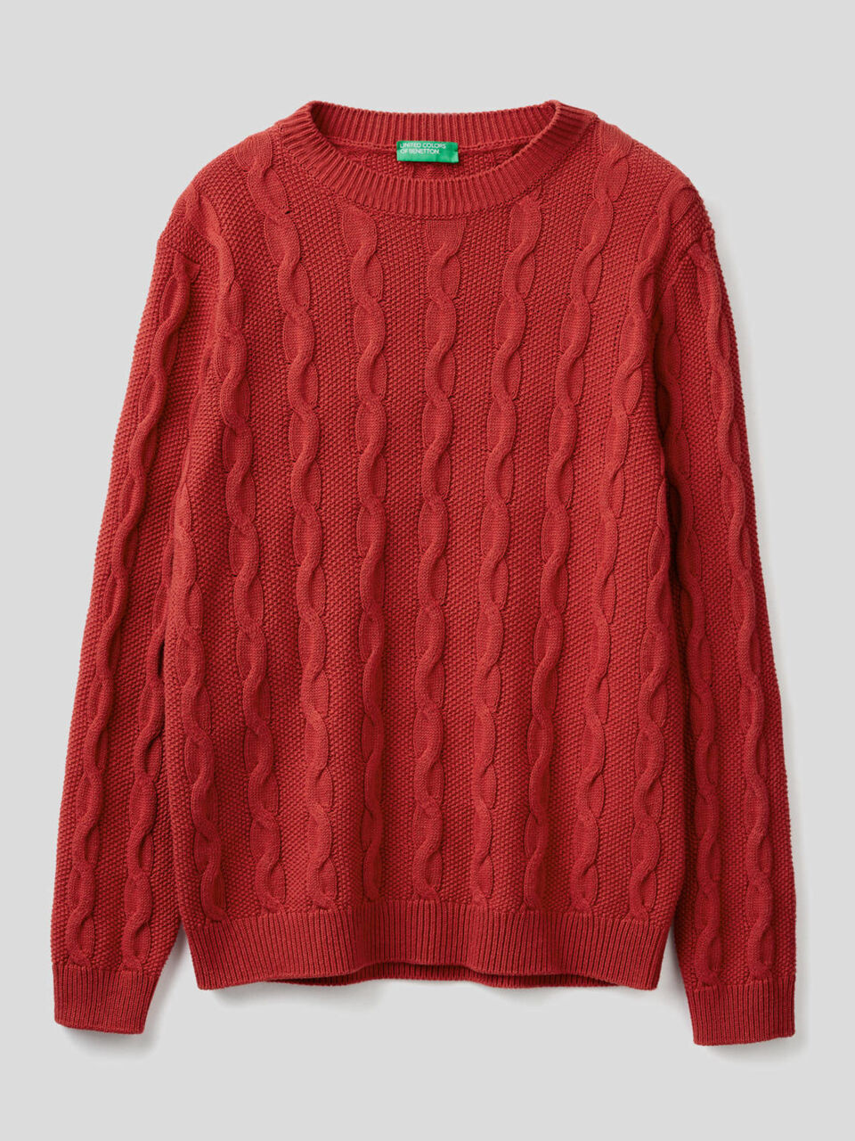 Maglione girocollo a trecce image number 1