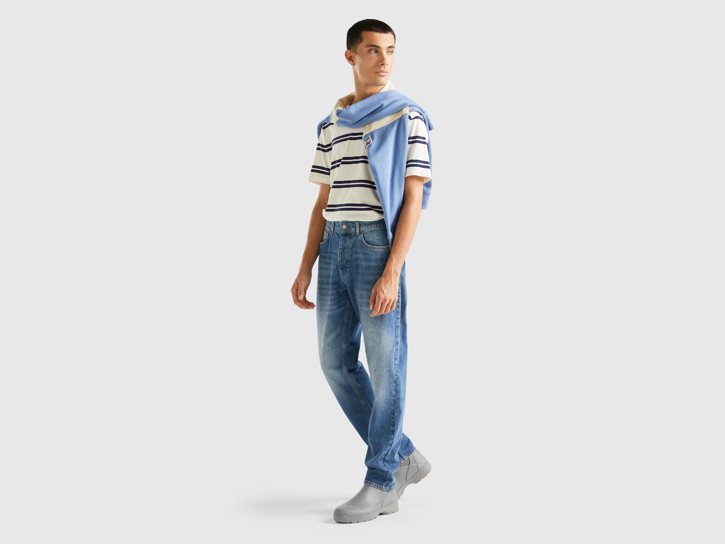 Jean effet outlet usé homme