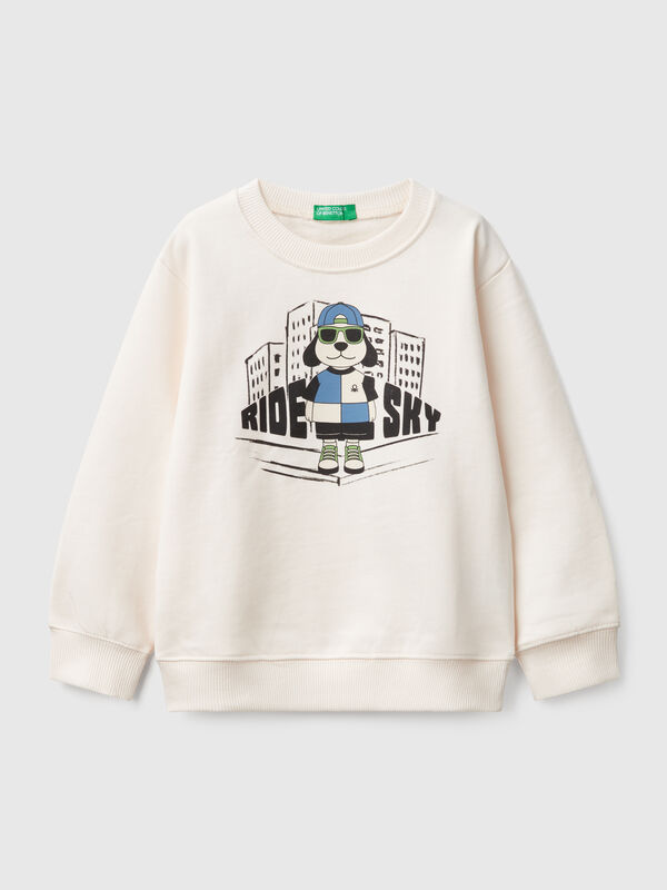 Sweat-shirt col rond avec imprimé Garçon