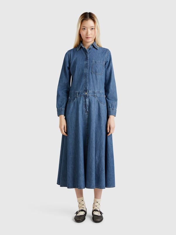 Robe-chemise en jean Femme