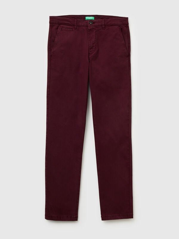 Pantalon chino slim prune Homme