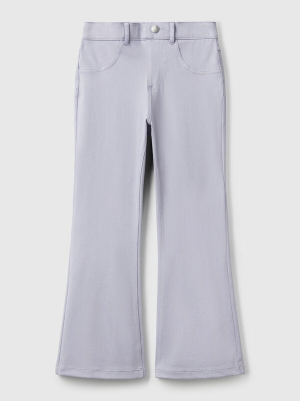 Pantalon évasé en coton stretch Filles