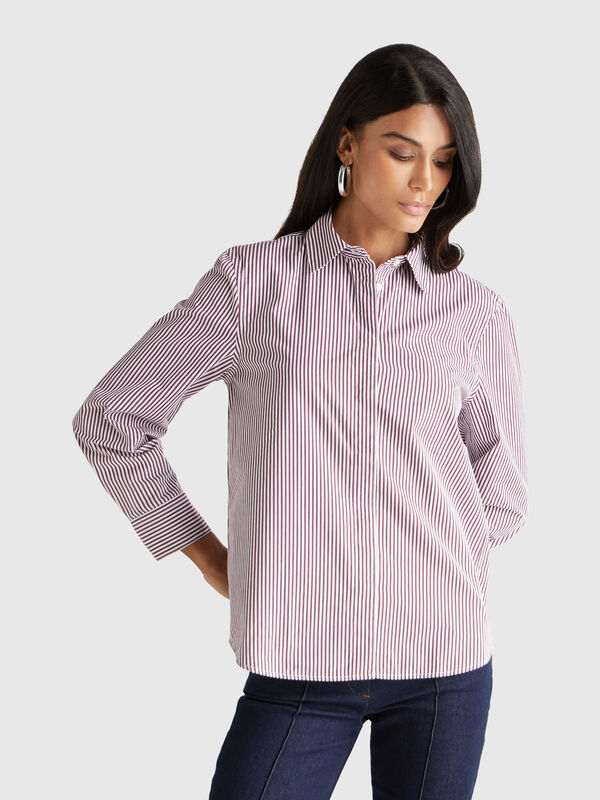 Chemise à rayures verticales Femme