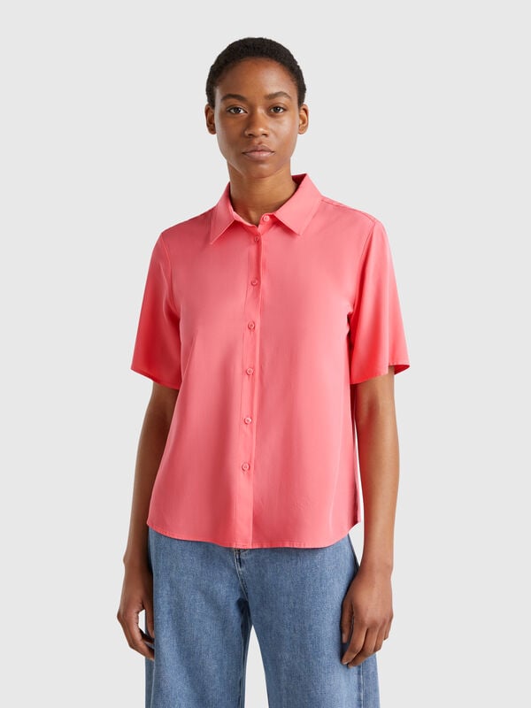 Chemise manches 3/4 en viscose Femme