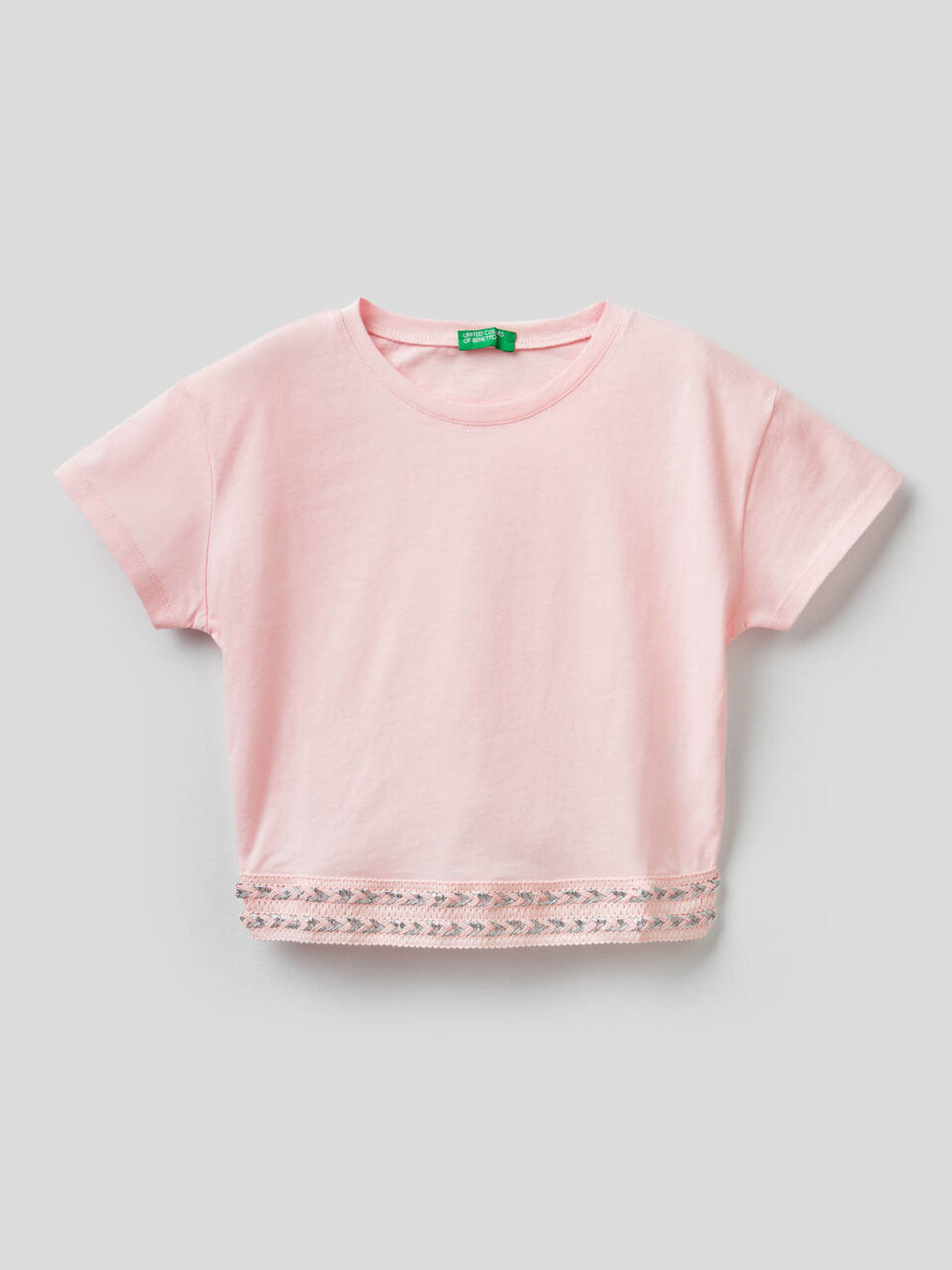T-shirt en coton avec coupe cropped image number 1