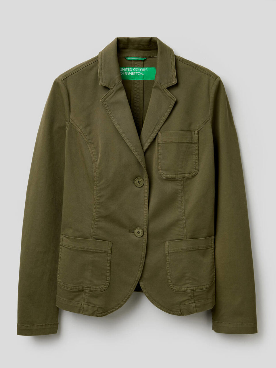 Blazer cintré en coton stretch image number 1