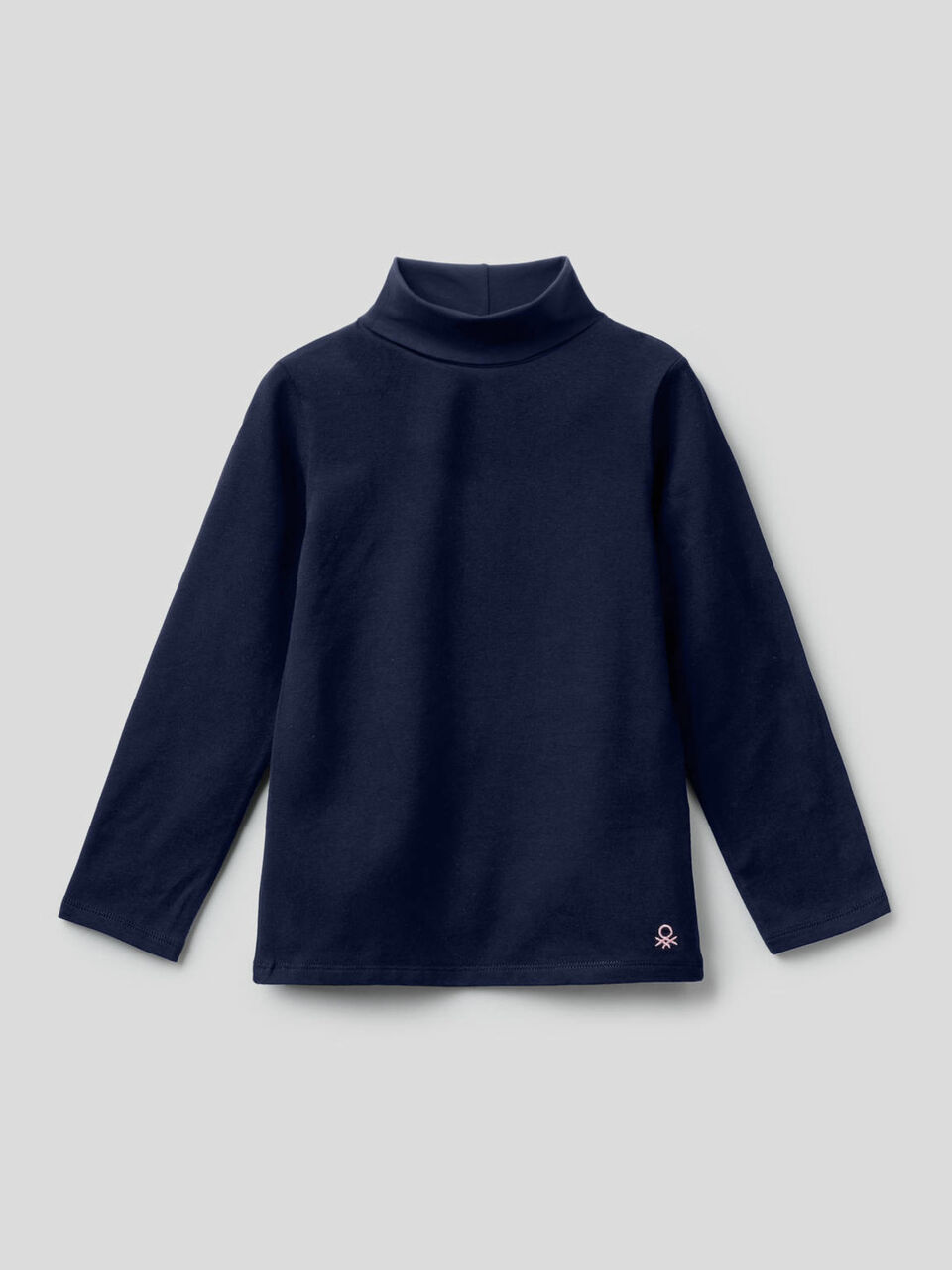 T-shirt en coton stretch avec col montant image number 1