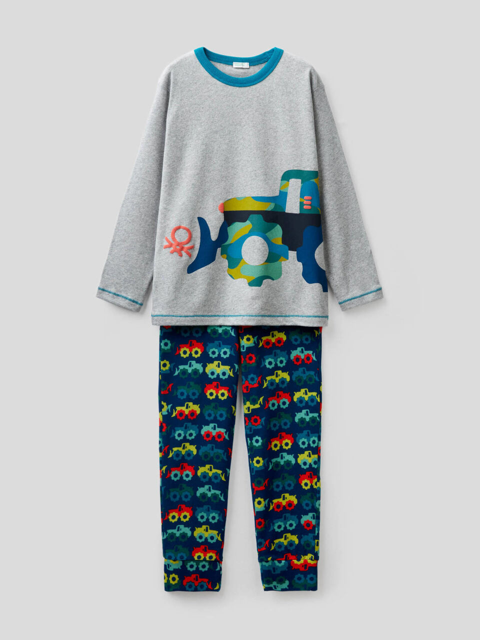 Pyjama en coton avec imprimé multicolore image number 1