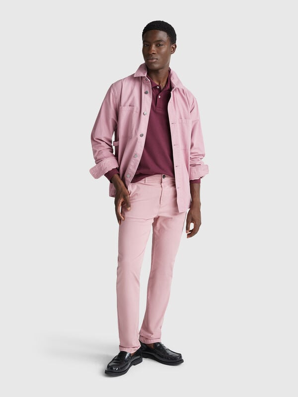 Pantalon chino slim en coton Homme