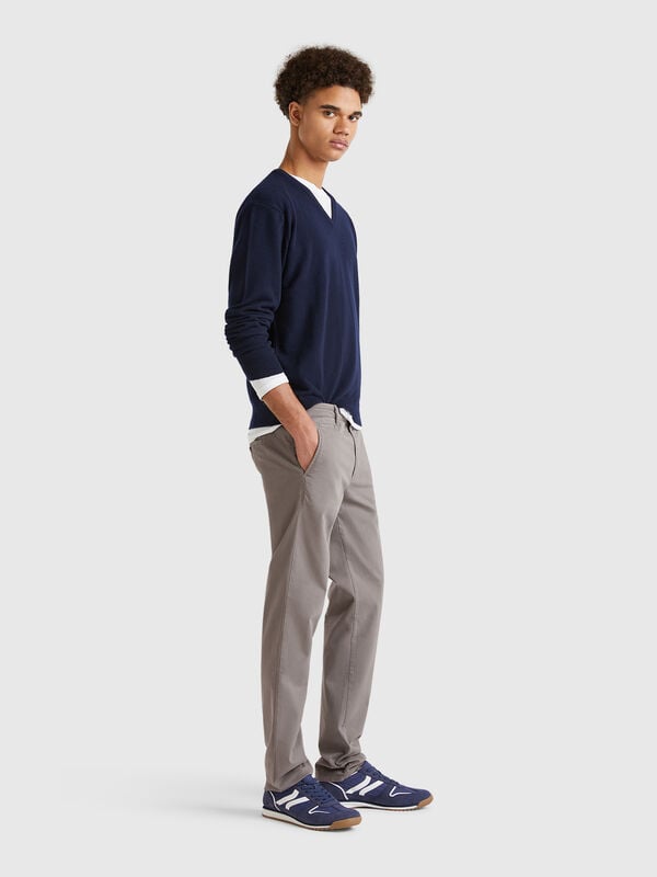 Chino slim gris souris  Homme
