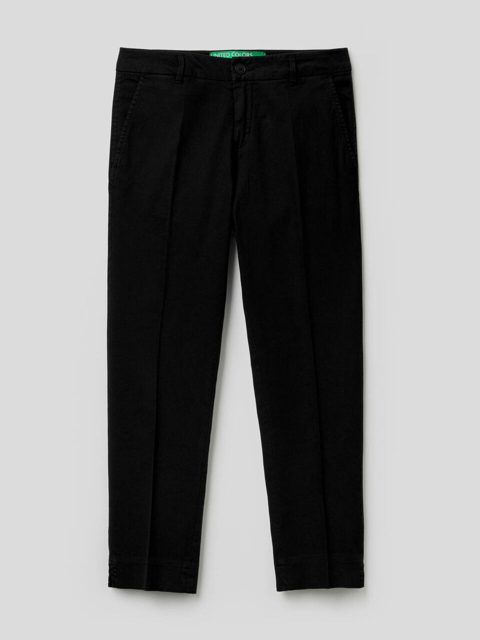 Chino cropped en coton stretch image number 1