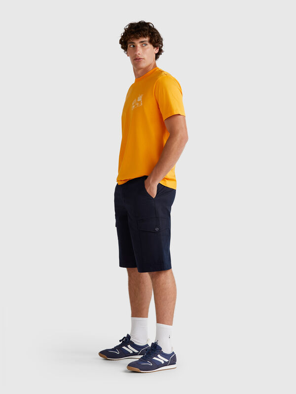 Short cargo en pur coton Homme
