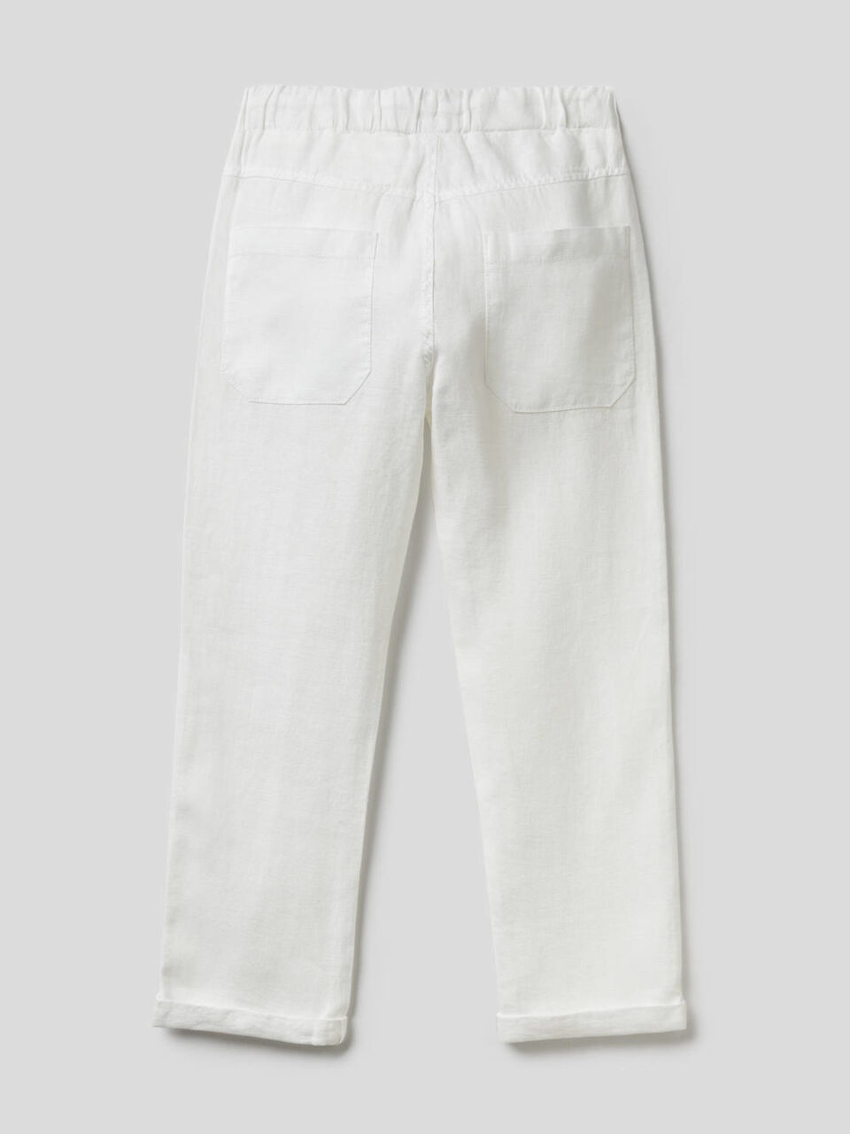 Pantalon 100% lin avec cordon de serrage image number 2
