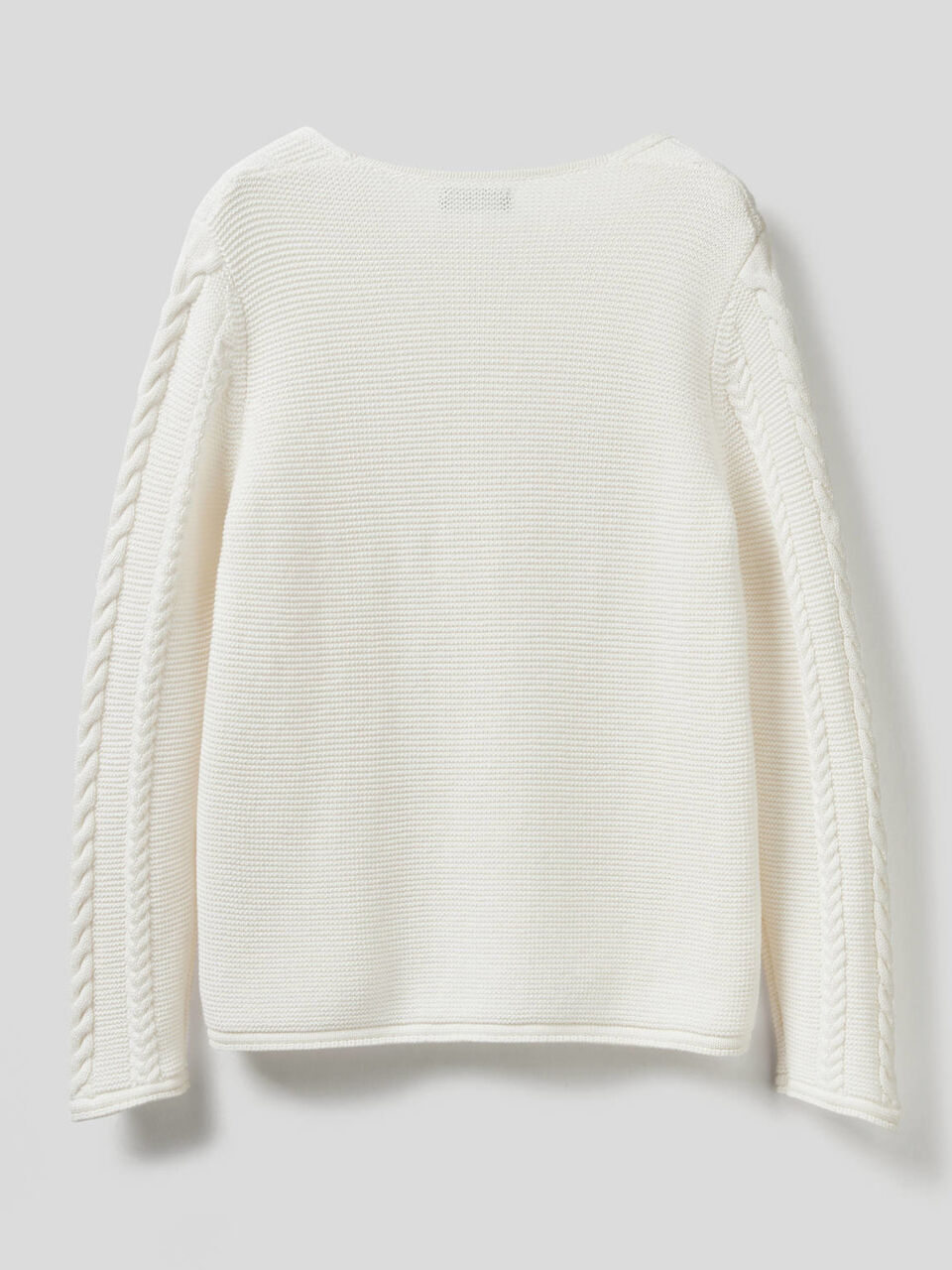Pull à torsades en pur coton image number 2