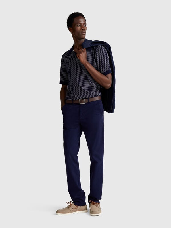 Chino slim bleu nuit  Homme