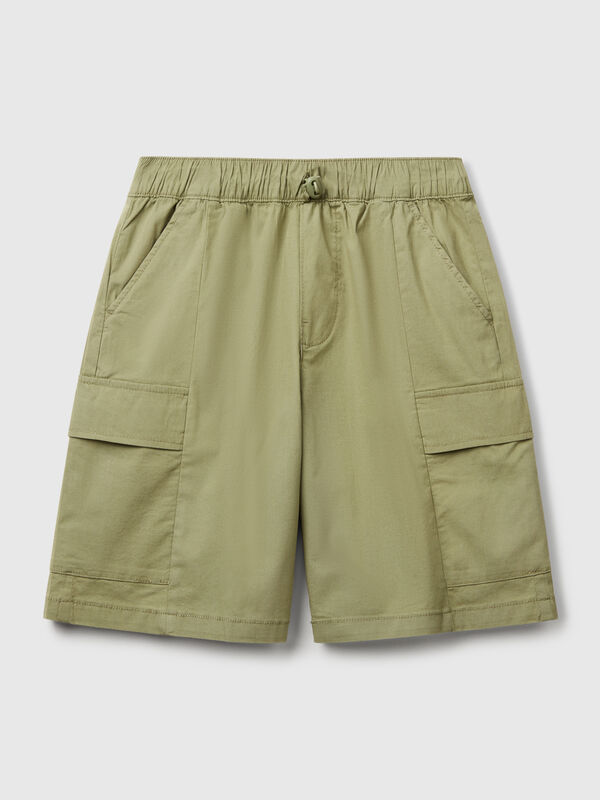 Short parachute en coton stretch Garçon