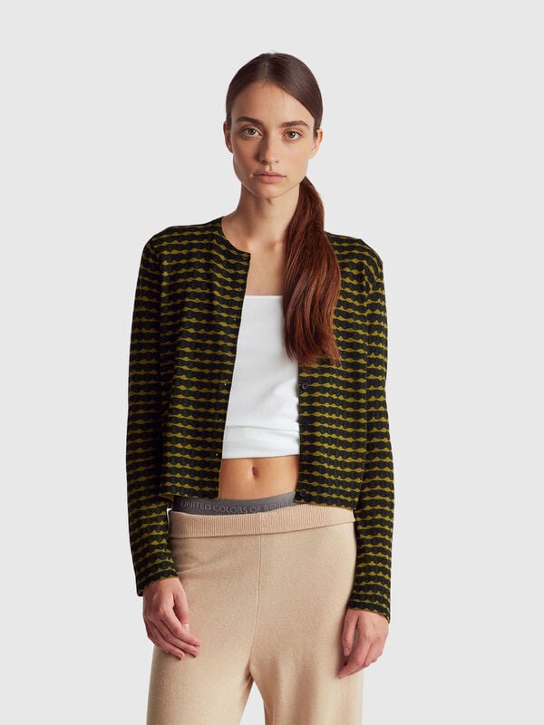 Cardigan à imprimé graphique Femme