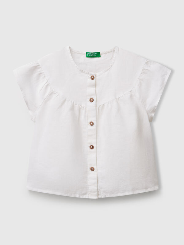 Blouse en lin mélangé Filles