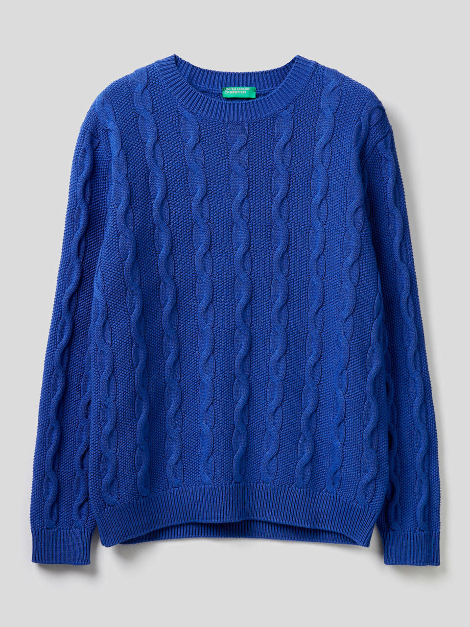 Maglione girocollo a trecce image number 1