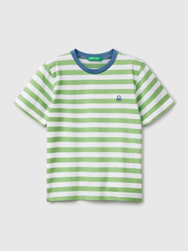 T-shirt rayé 100% coton Garçon