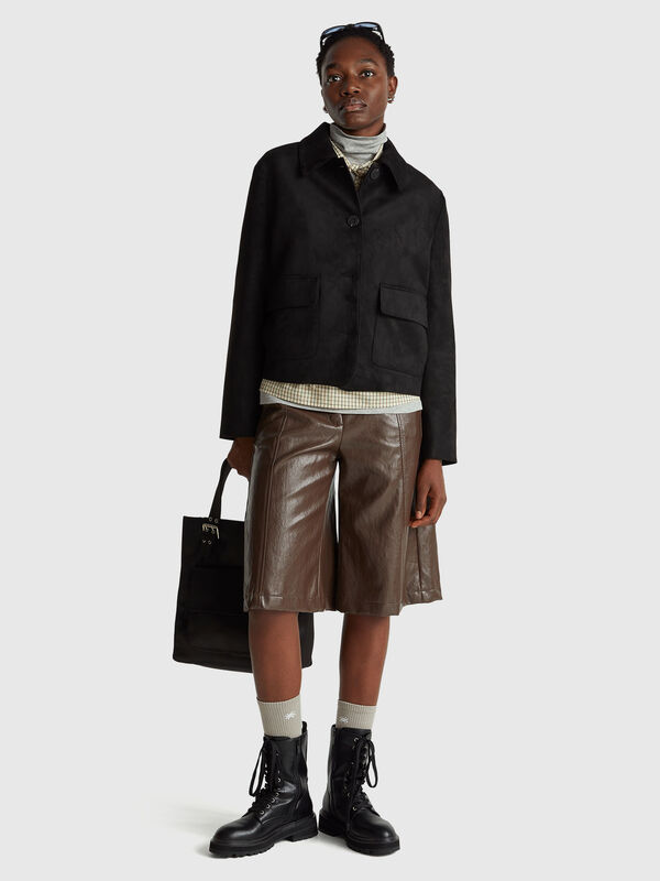 Veste effet daim Femme