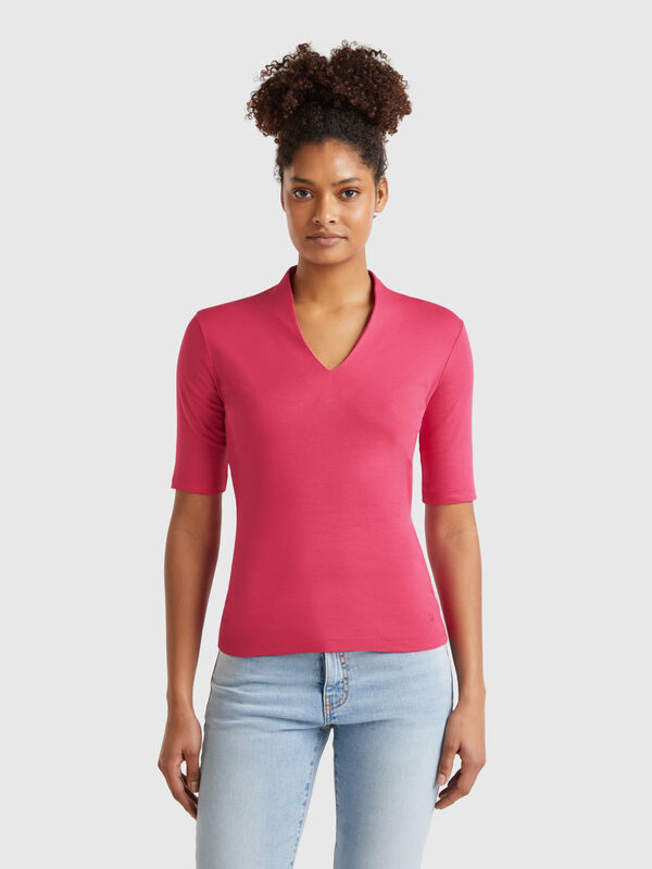T-shirt coupe slim en coton longues fibres Femme