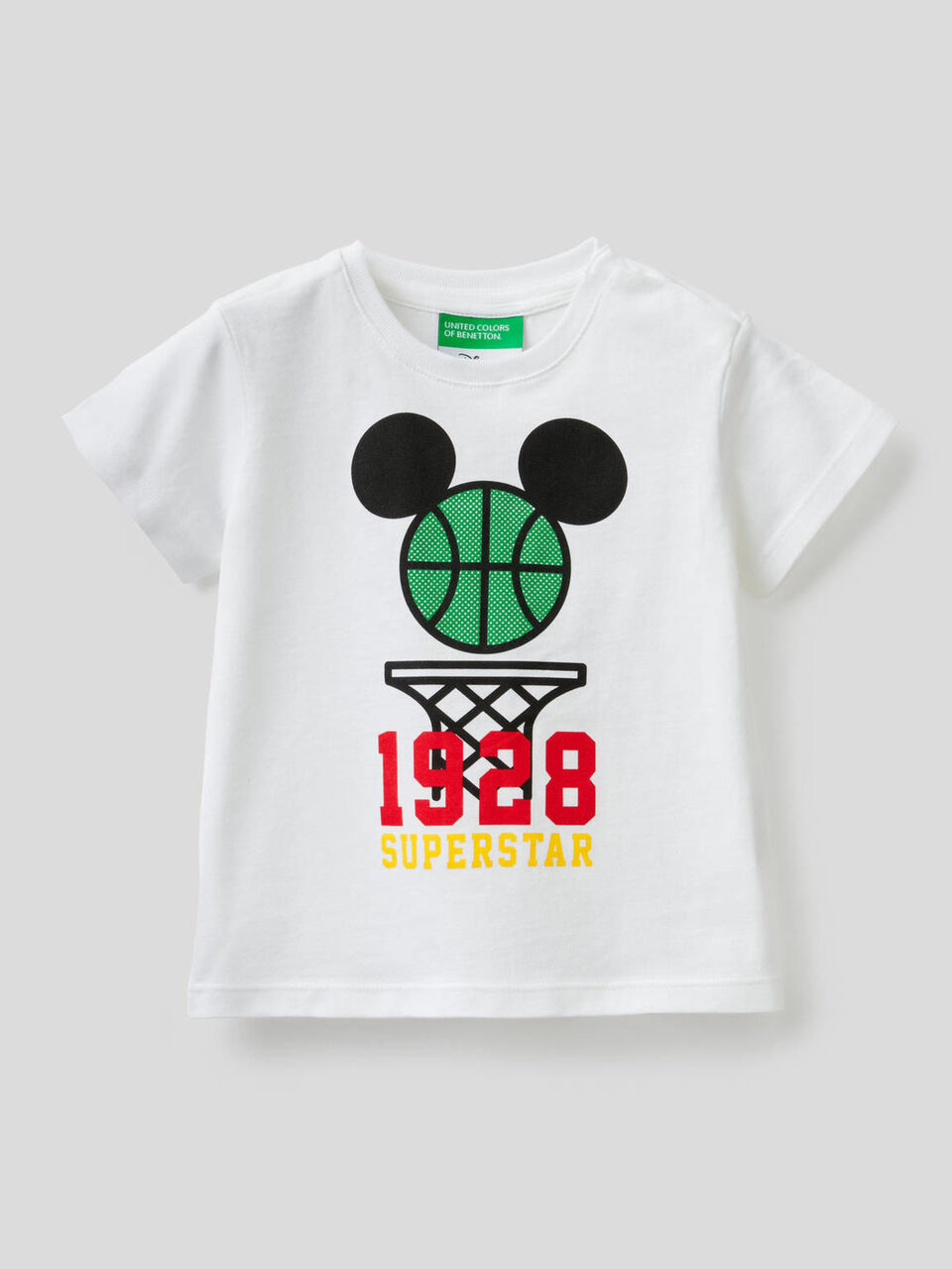 T-shirt en coton avec imprimé Mickey image number 1
