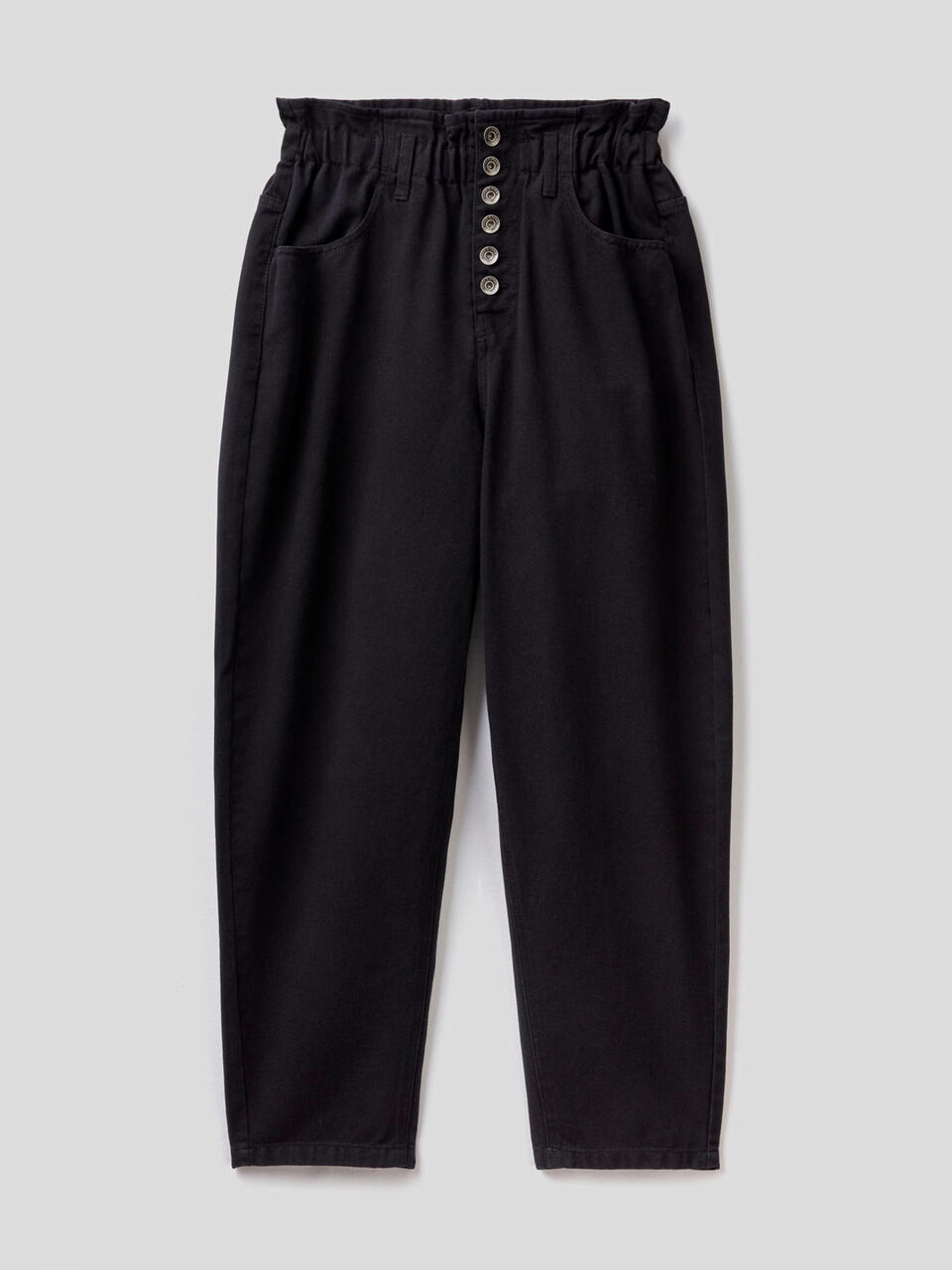 Pantalon à taille haute en 100% coton image number 1