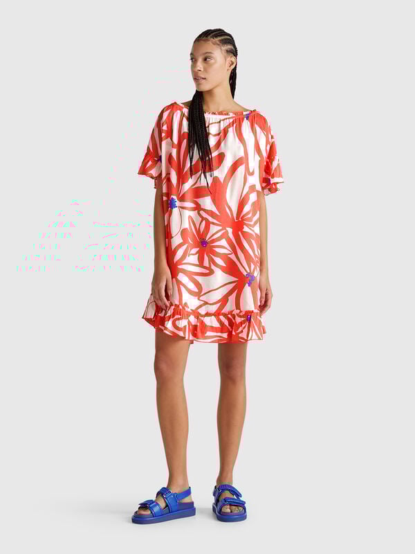 Caftan à imprimé fleuri Femme