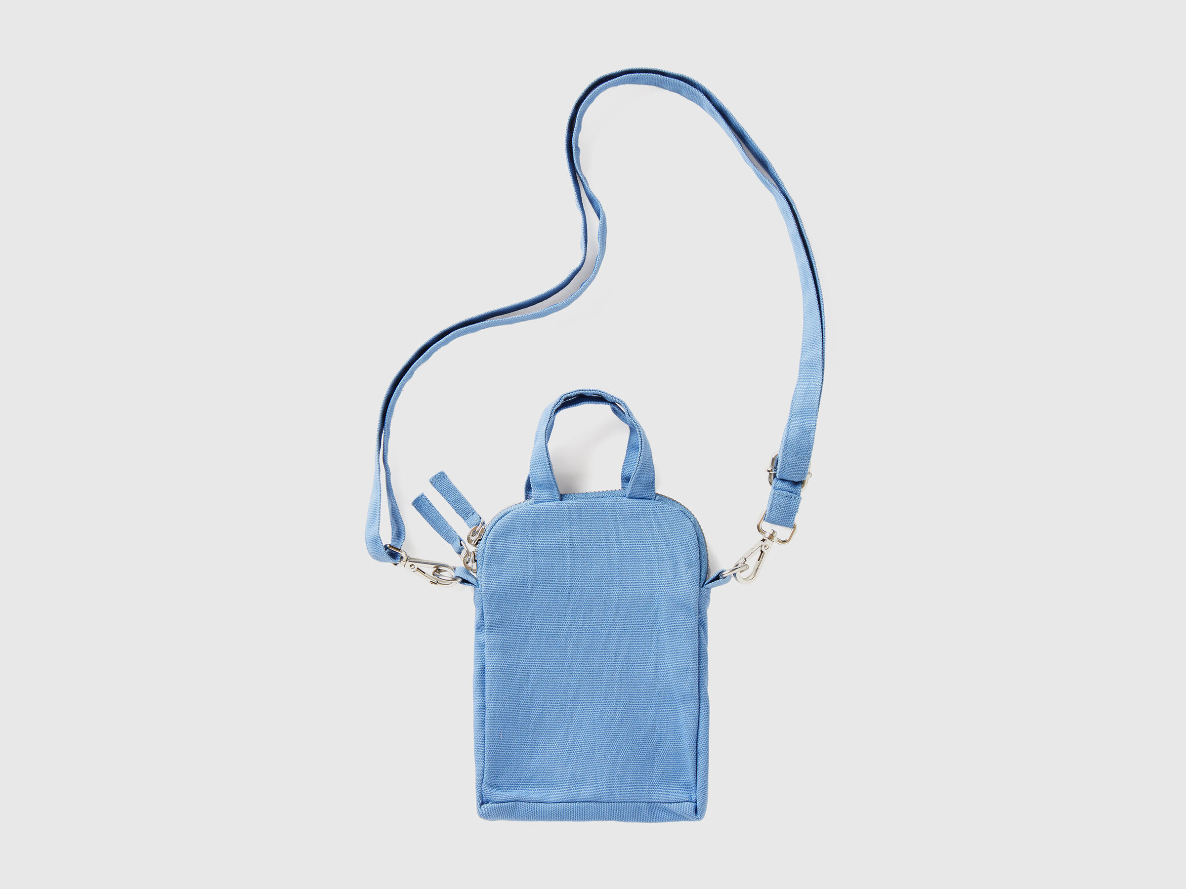 Light blue cell phone holder in pure cotton image number 1
