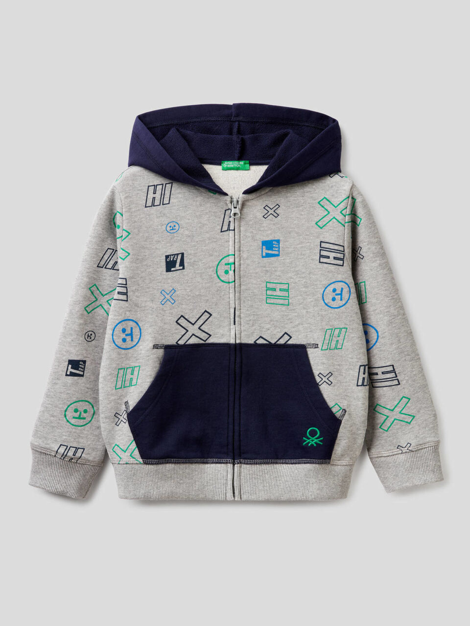 Sweat fantaisie avec zip et capuche image number 1