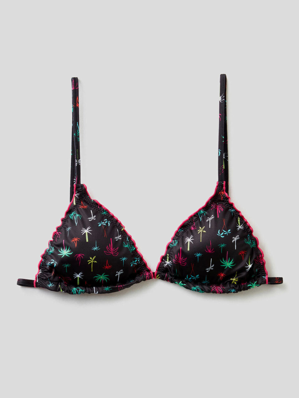 Haut de maillot modèle triangle imprimé palmiers image number 1