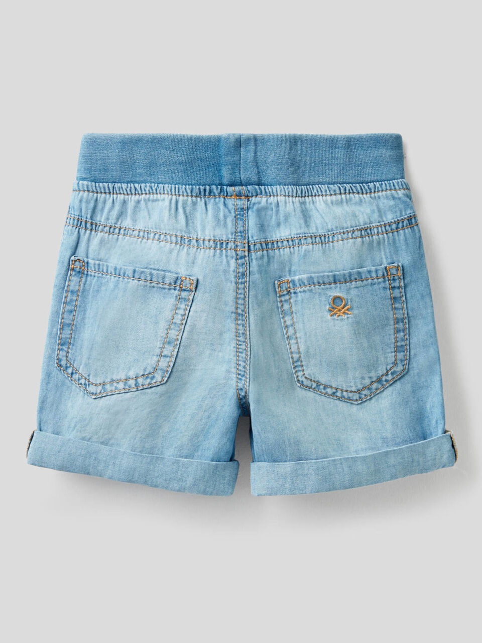 Bermuda effet jeans avec taille stretch image number 2