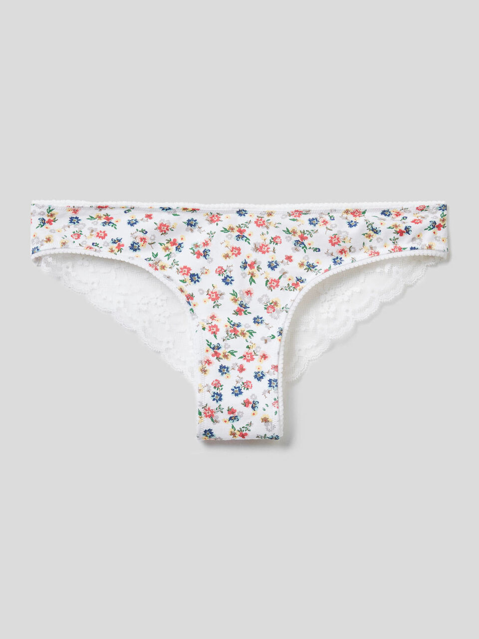 Slip brésilien avec dos en dentelle stretch image number 1