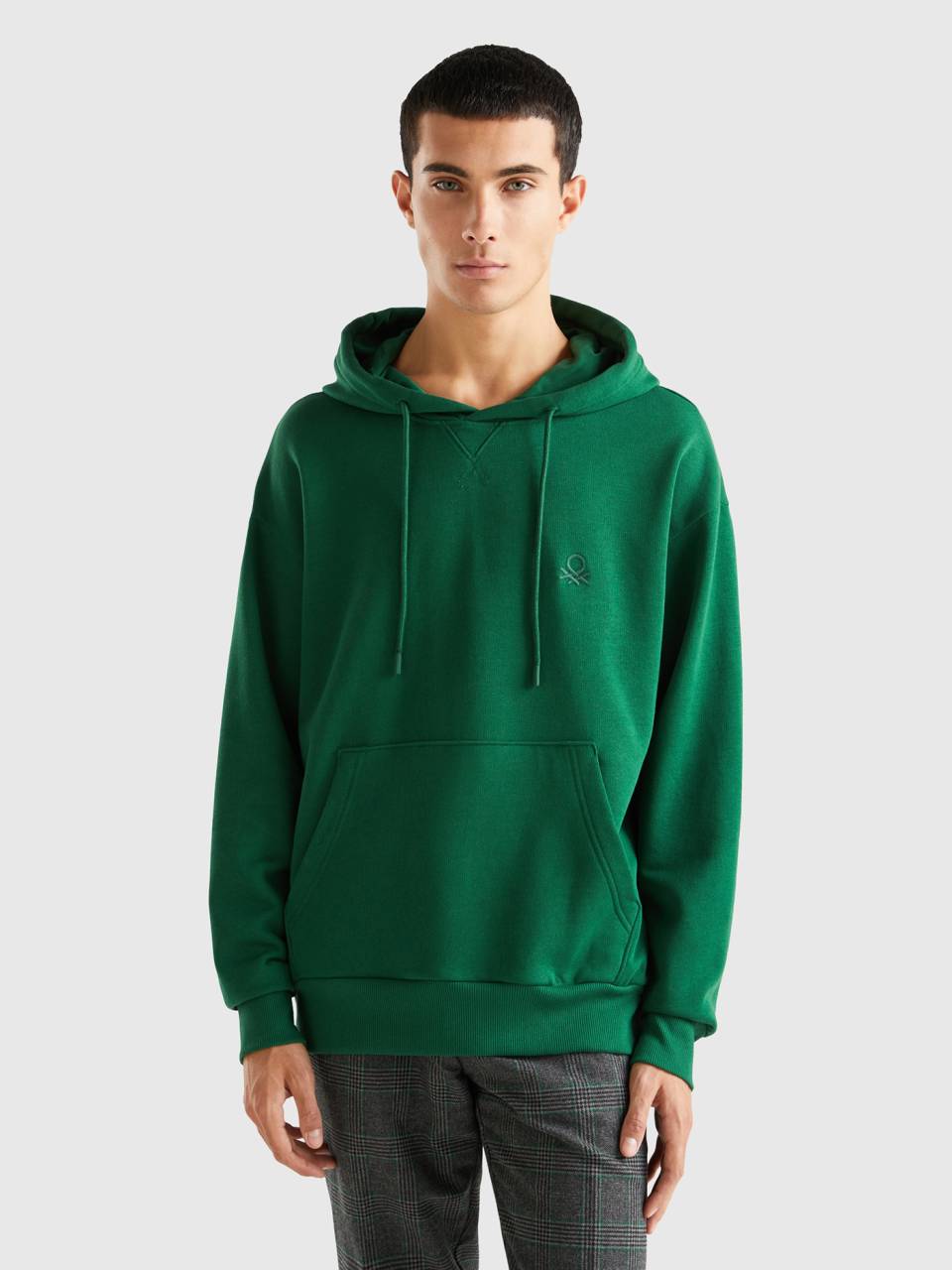 Sweat chaud capuche Vert Benetton