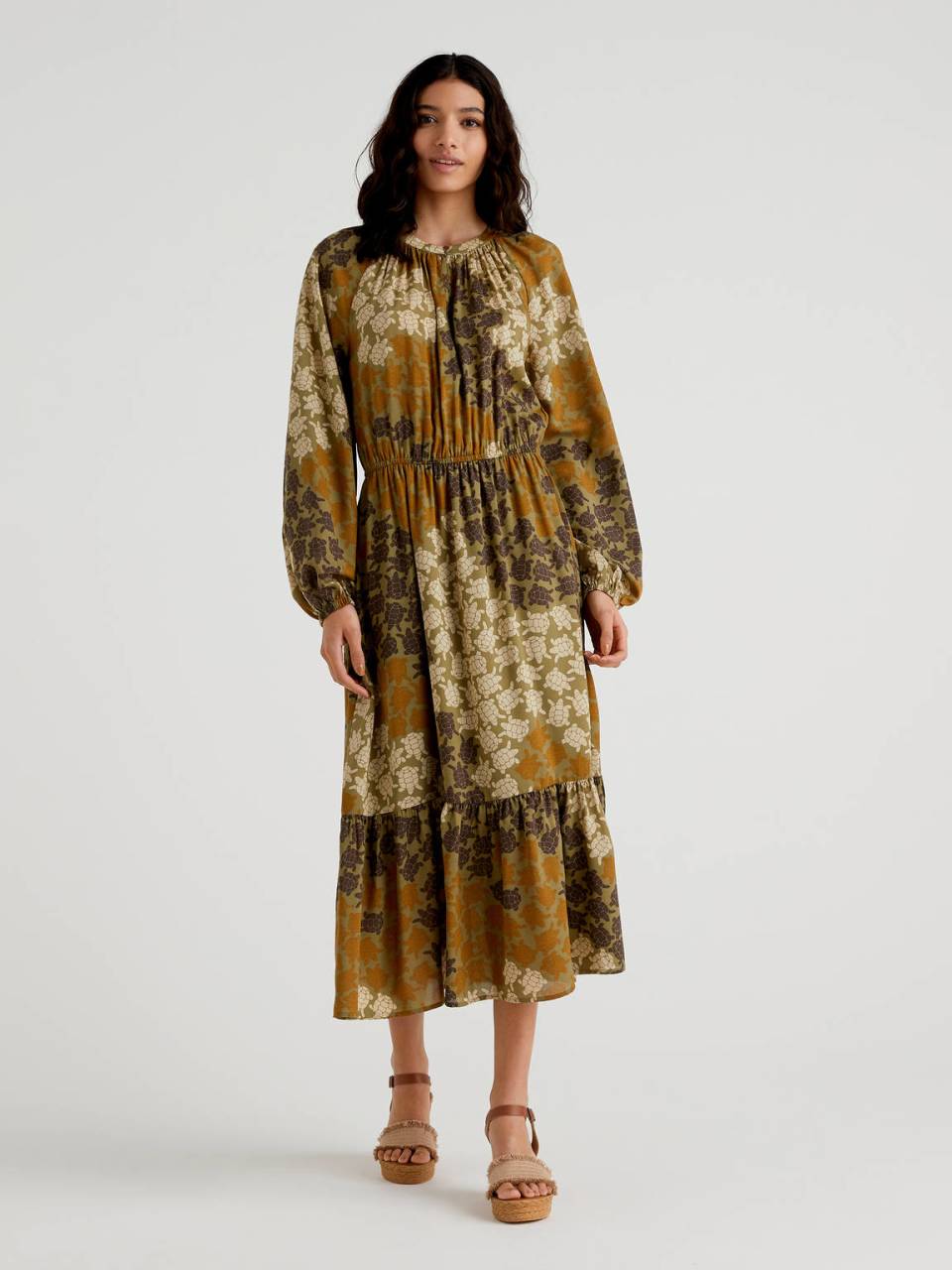 Benetton Robe longue imprimee 445Q5VCE3 74K