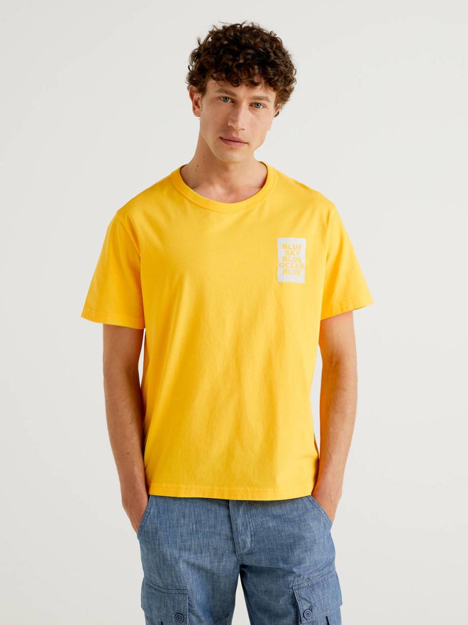 Benetton T-shirt avec imprimé en coton bio. 1